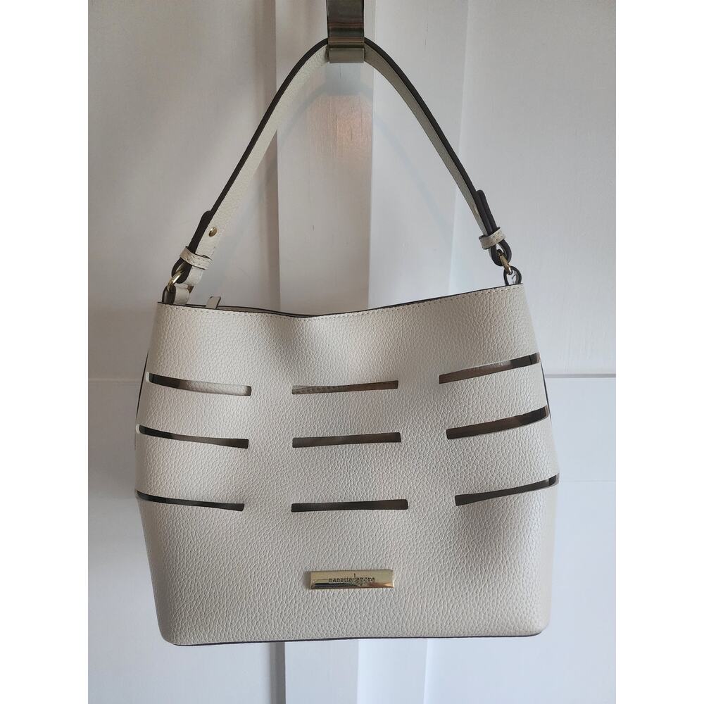 Nanette Lepore Frankie Beige Cut Out Bucket Purse
